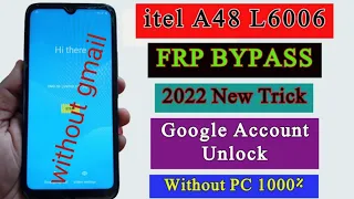 itel A48 FRP Bypass Android 10 2024( L6006L)Google Account Bypass Without Pc Gmail New Tricks 100%