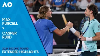 Max Purcell v Casper Ruud Extended Highlights | Australian Open 2024 Second Round