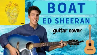 Ed Sheeran - Boat (EASY guitar cover with tabs|chords on screen) 🎸🎶