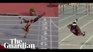 Superman dive' at finishing line gives university athlete