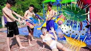 Seal Warriors Go Swimming Nerf Guns Fight Criminal UNDERWATER BATTLE BANANA PRANK WAR |