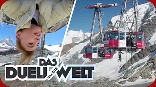 Kopfüber an einer Seilbahn hängen! Stefanie Giesinger in der Schweiz | Duell um die Welt | ProSieben