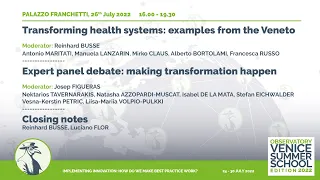 [English] Implementing innovation to transform health systems: Veneto and international perspectives