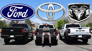 2025 Ram Rebel vs Toyota Tundra TRD vs Ford Tremor: Which Truck Drives The Best?