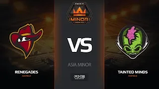 Renegades vs Tainted Minds, map 2 overpass, Consolidation Final, Asia Minor – FACEIT Major 2018