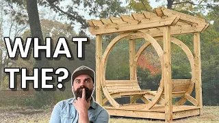 I Flew Cross Country To Build This || How To Build A Wooden Pergola