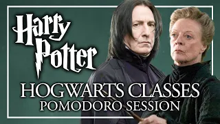 FOUR HOGWARTS CLASSES - Potions, Charms and more, Harry Potter Pomodoro Session - Harry Potter ASMR