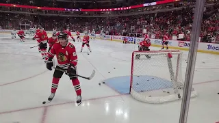 NHL Hockey - Chicago Blackhawks warm up 2023.1.1 (vs San Jose Sharks)