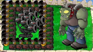 Doom Threepeater and Doom Melon Pult vs 999 Zombies vs Dr.Zomboss - Plants vs Zombies Hack