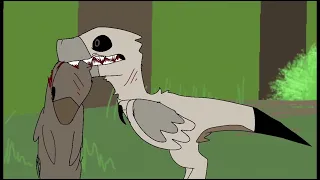 velociraptor animation. little bit of blood.