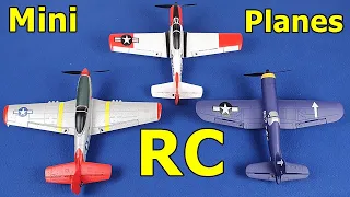 Eachine Mini Planes RC Trojan T-28 Mustang P-51 Corsair F4U 6-Axis Stabilized Aerobatic Trainer RTF