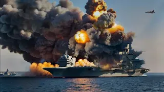 5 minutes ago ! US F-16s destroy a Russian aircraft carrier containing 500 fighter jets! in the Blac