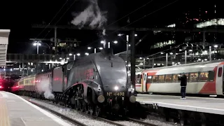 4498 Sir Nigel Gresley's Late Night Arrival at London King's Cross 2022 [HD]