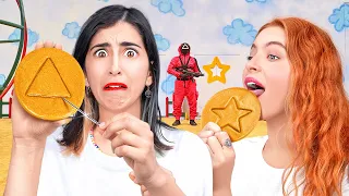 SQUID GAME Honeycomb Candy Challenge || Testing Viral TikTok Trends in real Life by 123GO! CHALLENGE