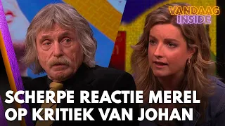 Publiek applaudisseert voor Merel Ek na scherpe reactie op kritiek van Johan | VANDAAG INSIDE