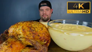 ASMR WHOLE ROTISSERIE CHICKEN & CHILI CHEESE SAUCE MUKBANG | DAVE KAY ASMR