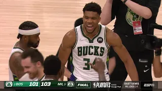 INSANE ENDING! Milwaukee Bucks vs Boston Celtics Game 3 Final Minutes ! 2021-22 NBA Playoffs