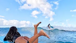 Girls Surfing in WAIKIKI HAWAII - March 2024