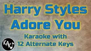 Adore You Karaoke - Harry Styles Instrumental Original Lower Higher Female Key