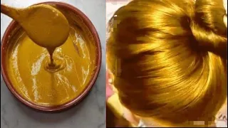 Natural golden blonde dyeing, coloring gray hair from the first use, growth, oil, henna
