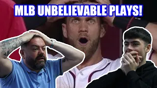 BRITISH FATHER AND SON REACTS! MLB UNBELIEVABLE PLAYS!