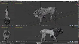 Blender lion armature