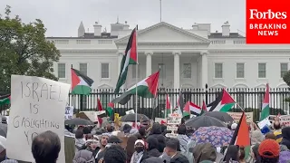 Thousands Of Pro-Palestinian Protesters Demonstrate Outside WH As Israel-Hamas War Intensifies