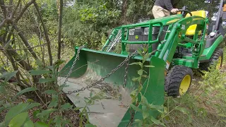 CLEARING TRAILS WITH JOHN DEERE 1025R