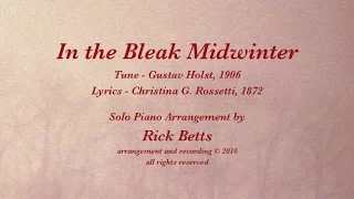 In the Bleak Midwinter - Lyrics with Piano