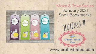 Make & Take Class - No 1 January 2021 - Snail Mail Bookmark - Ombre Paper - So Cute !!