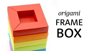 Origami Frame Box Tutorial - Shadow Box - Paper Kawaii