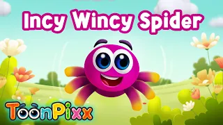 Incy Wincy Spider - Traditional Nursery Rhyme | Toonpixx | 4k Rhymes