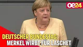 Deutscher Bundestag: Merkel wirbt für Laschet