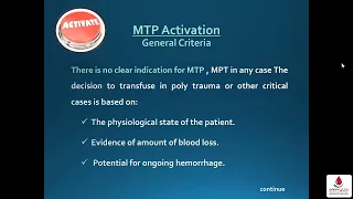 Massive Blood Transfusion by Dr. Mohamed Samir