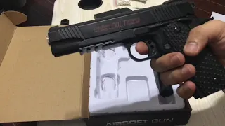 Unboxing Full Metal C 10A+ Airsoft Spring Type Pistol