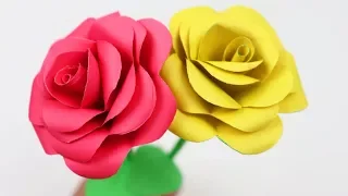 How to Make Very Easy and Simple Paper Rose!! Rosen aus Notizzetteln: Paper flowers #Ezzy-Crafts-DIY