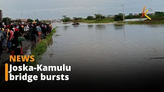 Joska-Kamulu bridge is overflowing following the heavy rains, hundreds rendered stranded