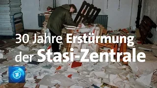 Sturm auf Stasi-Zentrale durch DDR-Bürger vor 30 Jahren/