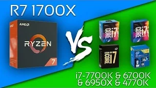 AMD Ryzen 7 R7 1700X vs i7 7700K & 6700K & 6950X & 4770K   Leaked Gaming Comparison