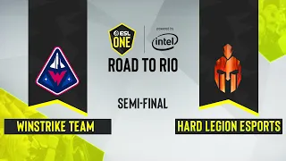CS:GO - Hard Legion vs. Winstrike Team [Mirage] Map 2 - ESL One: Road to Rio - Semi-final- CIS