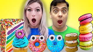 SWEET FOOD CHALLENGE | CRAZY EATING ONLY CAKE, CUPCAKE, CANDY IN 24 HOURS BY SWEEDEE