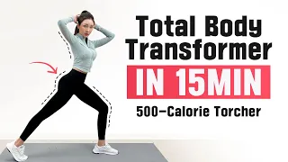 15 Minute TOTAL BODY Weight Loss Workout - 500 CALORIE BURN