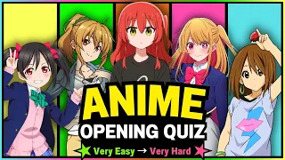 ANIME OPENING QUIZ #21 | Vocals Only  - 50 Openings (Very Easy - Otaku)