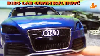 AUDI TT Model Toy Car Construction! - Videos for kids with Bburago toy cars - Car Crash demo!
