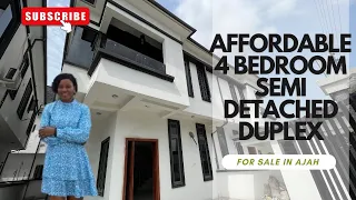 House for sale in Lekki, Lagos Nigeria; Most Affordable 4 Bedroom Semi Detached Duplex in Ajah