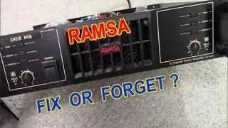 Ramsa PA amplifier repair attempt of dead channel