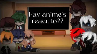 My favorite anime’s react to each other | (3/8) | Demon Slayer | read description | •Gacha Cookie• |