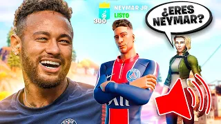 Me hago pasar por NEYMAR con su SKIN y su NOMBRE en Fortnite...