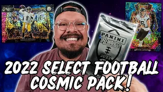 NEW RELEASE: 2022 PANINI SELECT FOOTBALL COSMC PACK! 5 CARDS PER PACK! DID WE HIT BIG!?!?