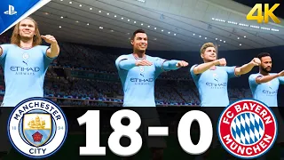 FIFA 23 - MESSI, RONALDO, MBAPPE, NEYMAR, ALL STARS | Manchester City 18-0 FC Bayern Munich | 4K